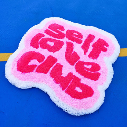 Self Love Club Rug,Abstract Rug,Pink Rug,Tufted Rug,Modern Rug,Handmade Rug,Custom Rug,Area Rug,Home Decor,Gifts for Girlfriend,Cool Rugs