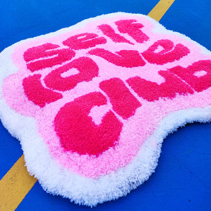 Self Love Club Rug,Abstract Rug,Pink Rug,Tufted Rug,Modern Rug,Handmade Rug,Custom Rug,Area Rug,Home Decor,Gifts for Girlfriend,Cool Rugs