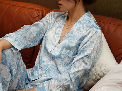 Comfortable Long Pajama Set, Bride And Bridesmaids Pajama, Unique Pattern Design,Best  Gift For Her,Could Be Wear Outside