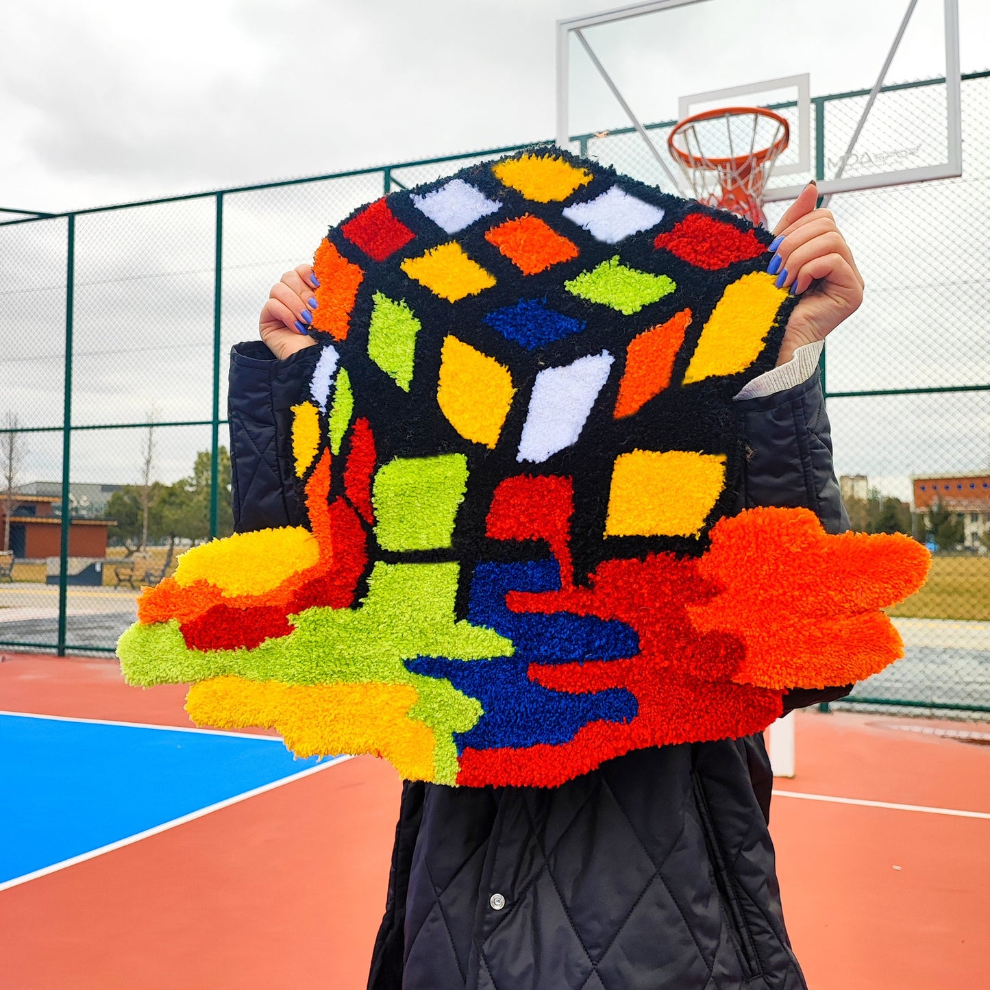 Rubik's Cube Rug,Game Decor,Irregular Rug,Handmade Gift,Colorful Rug,Cool Rugs,Game Rug,Tufted Rug,Handmade Rug,Custom Rug,Area Rug