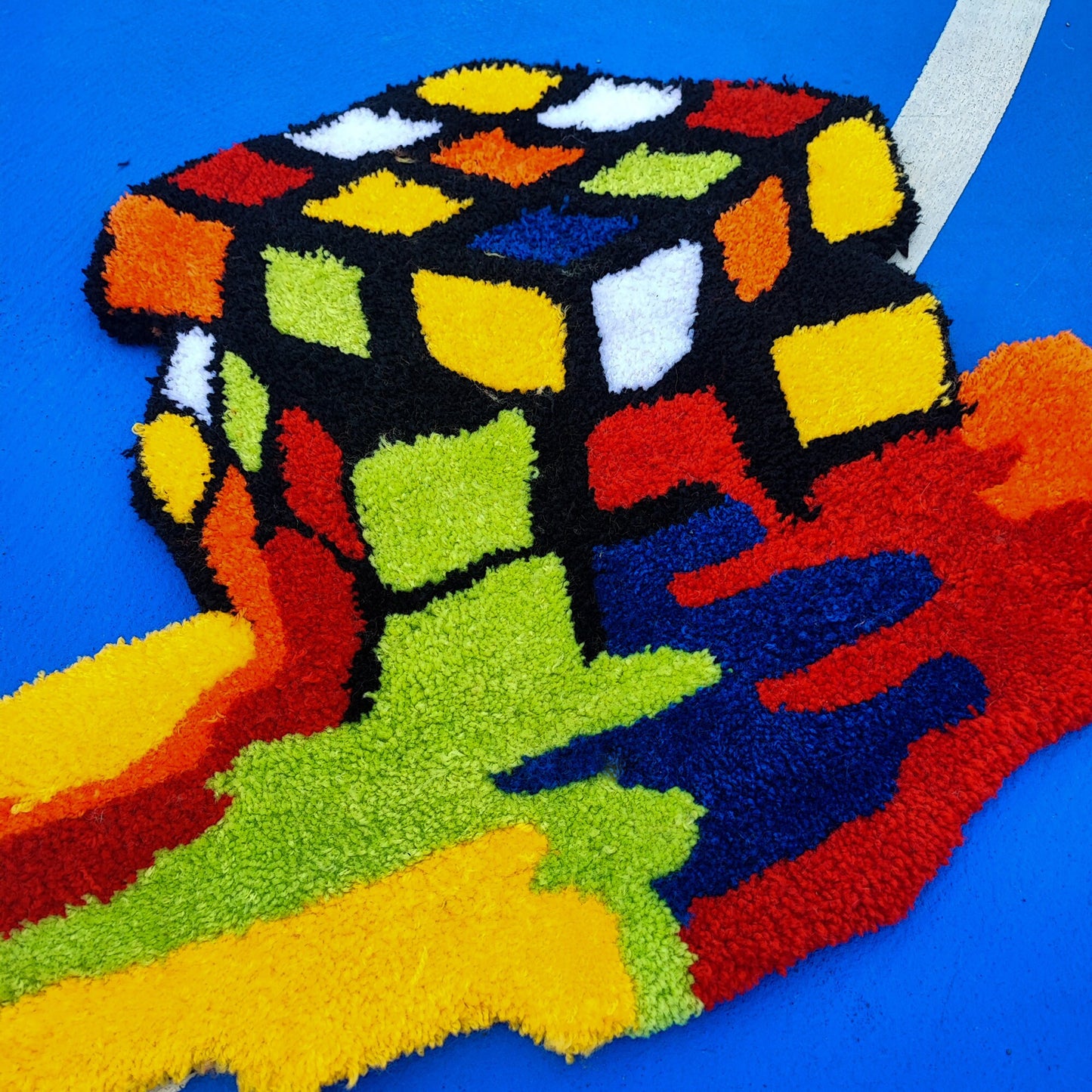 Rubik's Cube Rug,Game Decor,Irregular Rug,Handmade Gift,Colorful Rug,Cool Rugs,Game Rug,Tufted Rug,Handmade Rug,Custom Rug,Area Rug