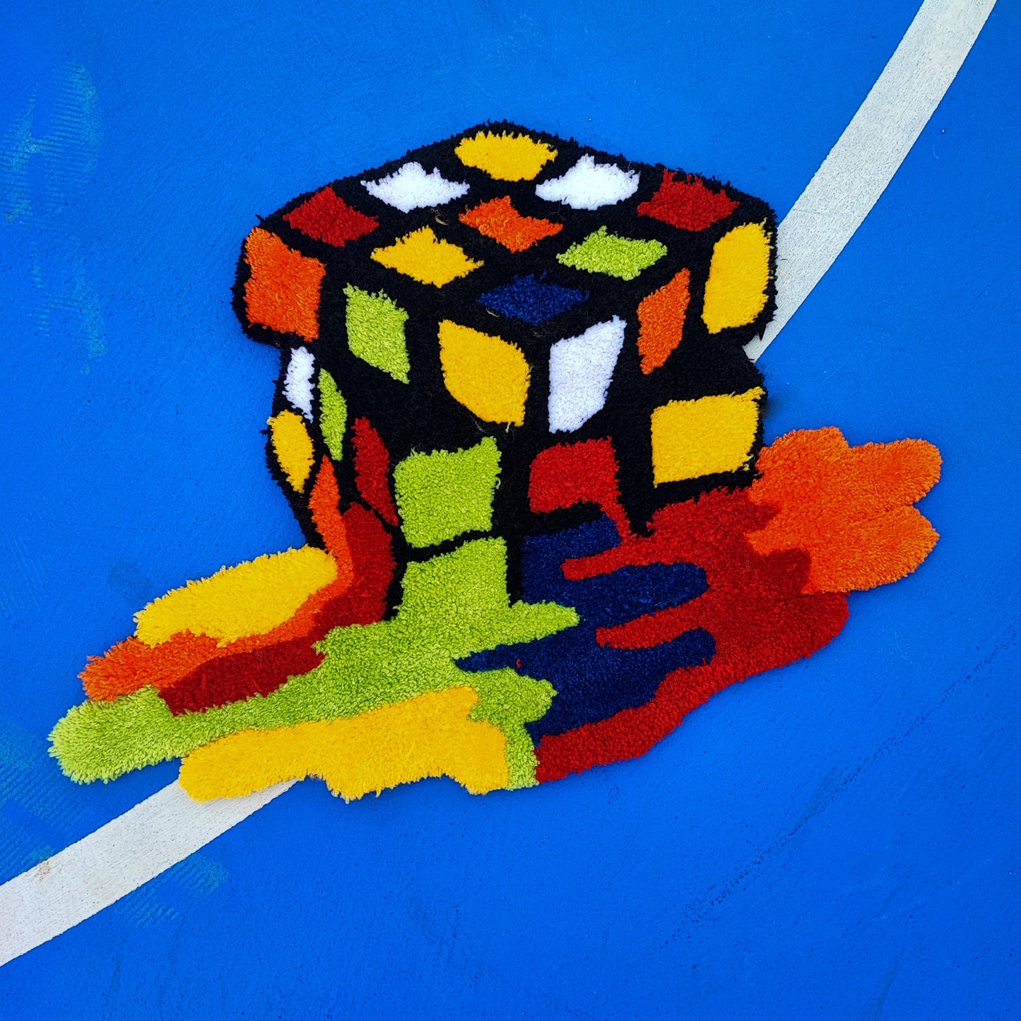 Rubik's Cube Rug,Game Decor,Irregular Rug,Handmade Gift,Colorful Rug,Cool Rugs,Game Rug,Tufted Rug,Handmade Rug,Custom Rug,Area Rug