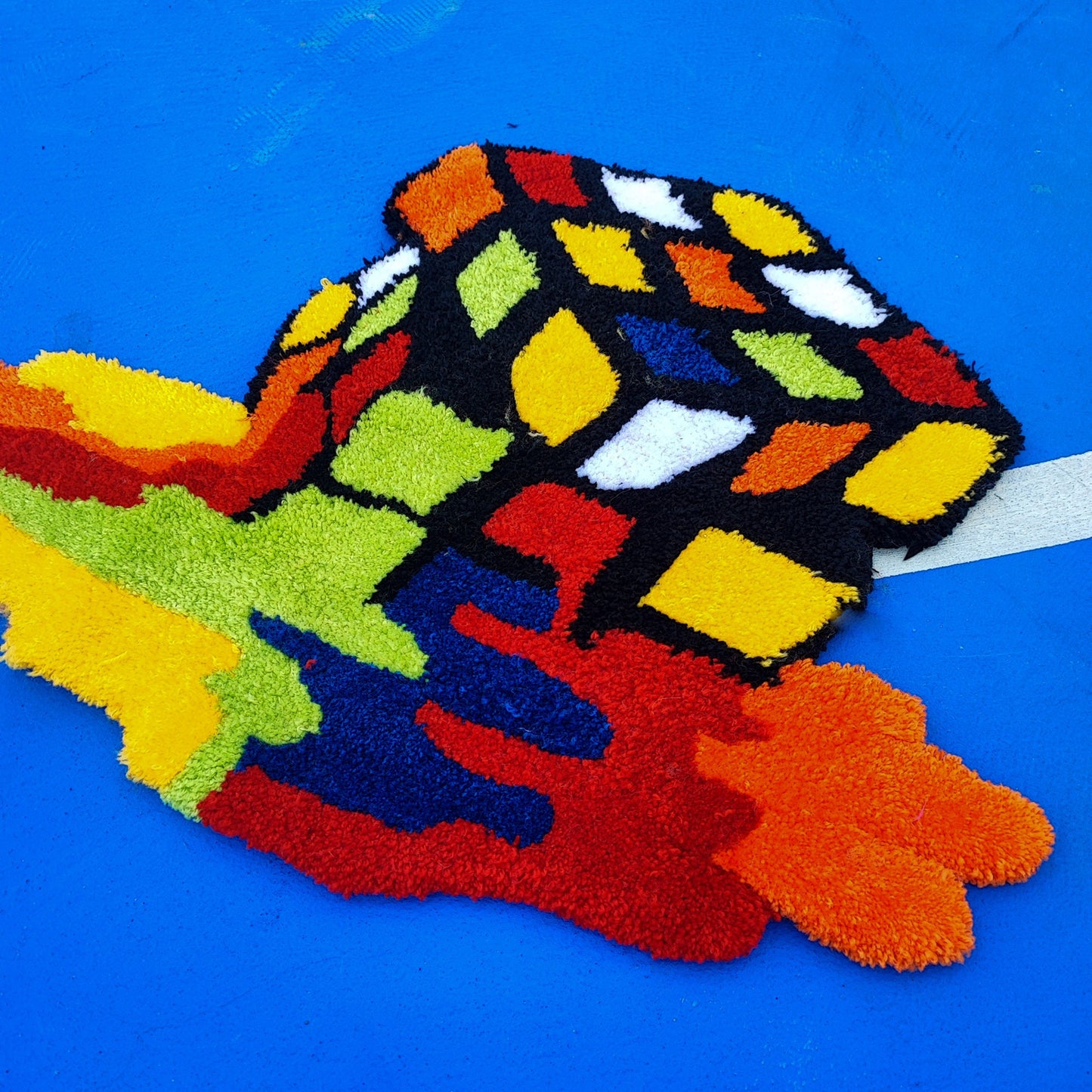 Rubik's Cube Rug,Game Decor,Irregular Rug,Handmade Gift,Colorful Rug,Cool Rugs,Game Rug,Tufted Rug,Handmade Rug,Custom Rug,Area Rug