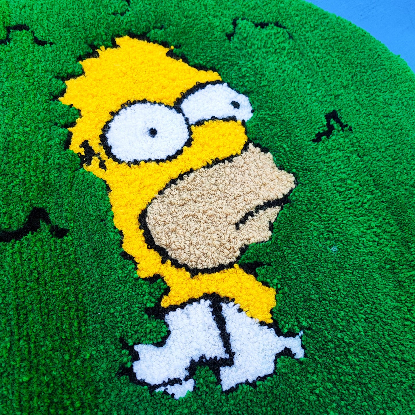 Simpsons Rug,Round Rug,Tufted Rug,Cool Rugs,Green Rug,Gift for Her Unique Rug,Area Rug,Anime Rug,Handmade Rug,Custom Rug,Home Decor