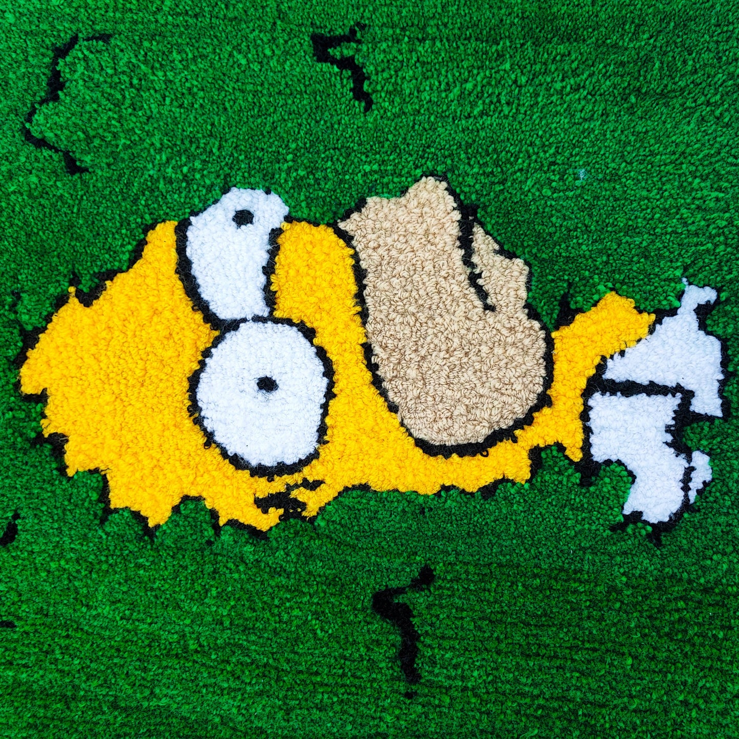 Simpsons Rug,Round Rug,Tufted Rug,Cool Rugs,Green Rug,Gift for Her Unique Rug,Area Rug,Anime Rug,Handmade Rug,Custom Rug,Home Decor