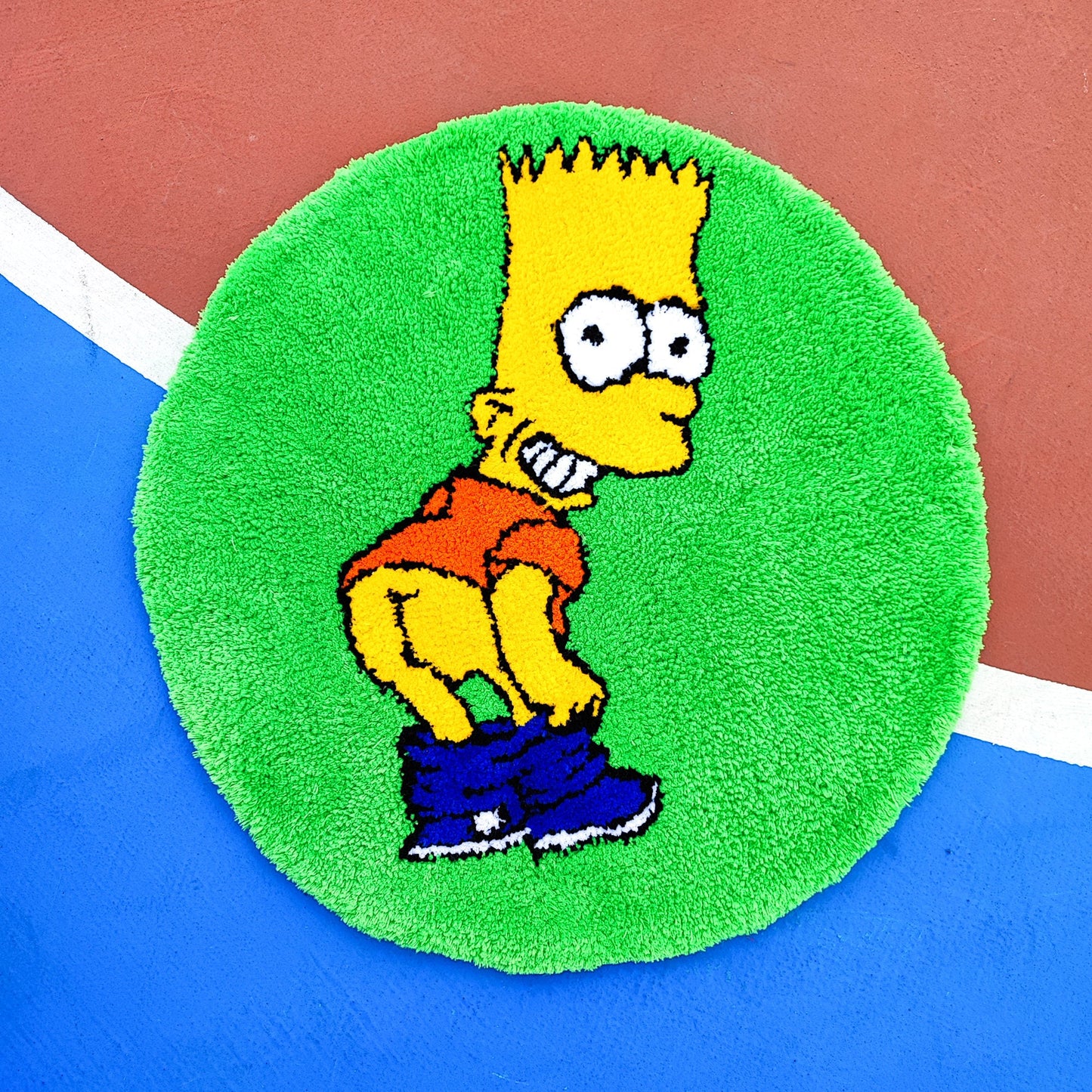 Simpsons Tufted Rug,Cartoon Character Rug,Tufted Rug,Tufting Fluffy,Custom Rug,Bart S.Tufted Rug, Funny Rug,Handmade Rug,Area Rug,Home Decor