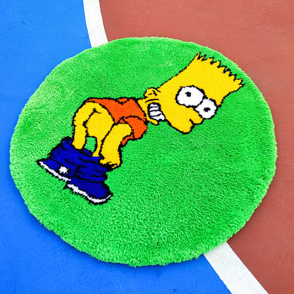 Simpsons Tufted Rug,Cartoon Character Rug,Tufted Rug,Tufting Fluffy,Custom Rug,Bart S.Tufted Rug, Funny Rug,Handmade Rug,Area Rug,Home Decor