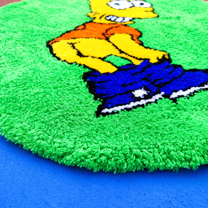 Simpsons Tufted Rug,Cartoon Character Rug,Tufted Rug,Tufting Fluffy,Custom Rug,Bart S.Tufted Rug, Funny Rug,Handmade Rug,Area Rug,Home Decor