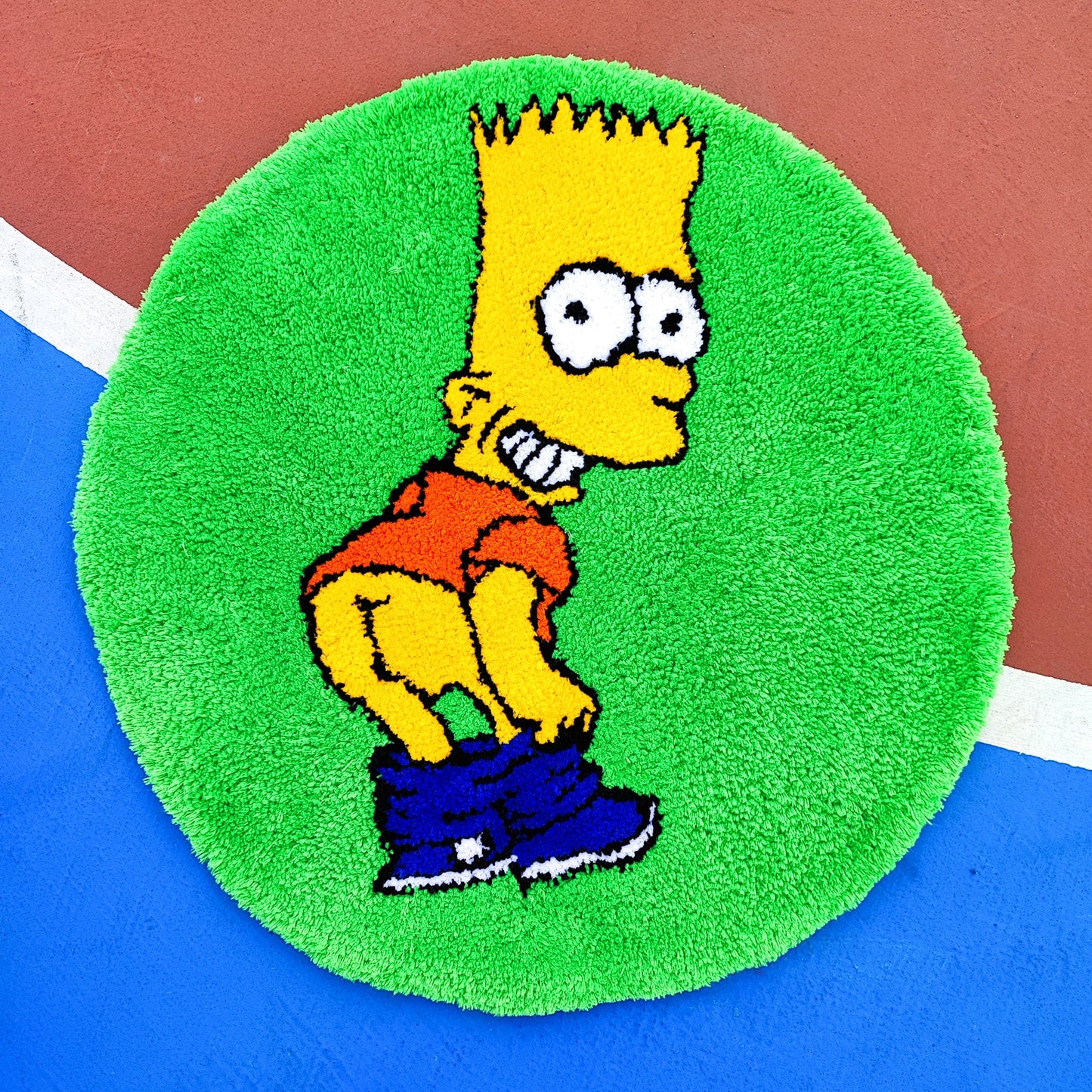 Simpsons Tufted Rug,Cartoon Character Rug,Tufted Rug,Tufting Fluffy,Custom Rug,Bart S.Tufted Rug, Funny Rug,Handmade Rug,Area Rug,Home Decor