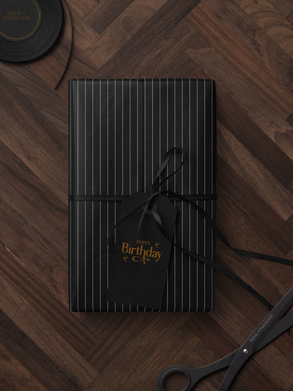 Pinstripe Wrapping Paper Wedding Gift Wrap Roll Wrapping Paper Print Gift for Boyfriend Birthday Father Day Gift Dad Son Elegant Gift Wrap