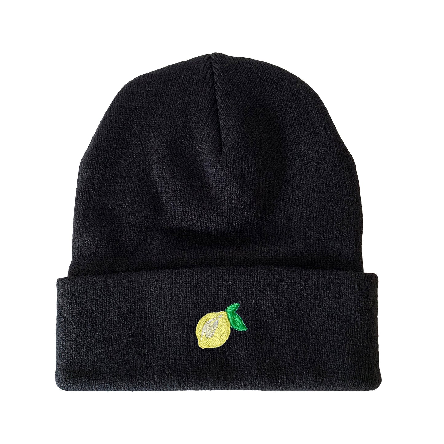 Lemon Embroidered Beanie Winter Beanie