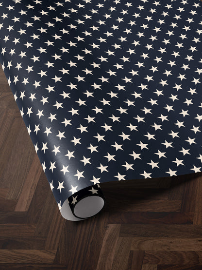 Patriotic Star Gift Wrap Paper 4th of July Decoration Memorial Day Gift Flag Decor Wrapping Paper Roll American Flag Gift for Military