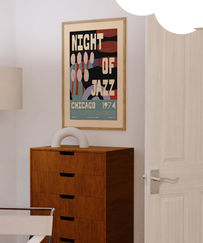 Jazz Poster, Music Poster, Music Print, Kitchen Art, Music Lover, Lyrics Poster, Wall Art, Home Decor, Mid Century Modern