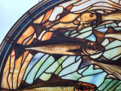 Steelhead Trout: Stained Glass Style Window Hanging