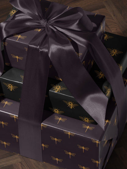 Dragonfly Gift Wrap Roll Wrapping Paper Print Dragonfly Gift for Her Bug Lover Elegant Gift Wrap Garden Lover Gift for Women Wedding Gift
