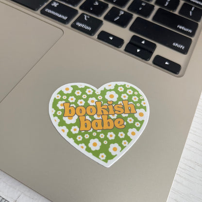 Bookish Babe Spring Summer heart sticker, book stickers, kindle, laptop, bookstagram, spicy romance, smut stickers, bookish sticker