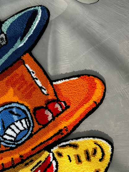 Anime Tufted Rug, Popular Cartoon Characters, Floor Art, Living room rug