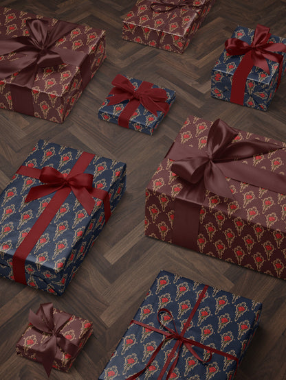 Flower Wrapping Paper Elegant Gift Wrap for Wedding Gift Wrapping Paper Birthday Classic Wrapping Paper Baby Shower Gift Wrap Rose Print