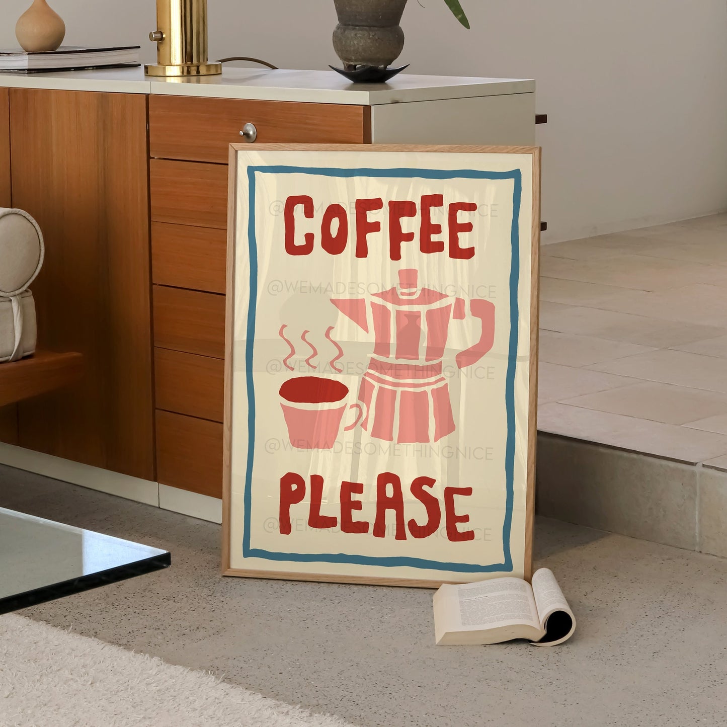 Coffee Poster, Kitchen Art, Kitchen Print, Kitchen Poster, Bar Cart Print, Trendy Wall Art, Retro Wall Art, Coffee Print
