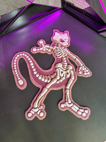 3D Skeleton Rug – Tufted Rug Inspired by Iconic Character – Anime Gamer Cartoon Gift – Handmade Pop Culture Carpet
