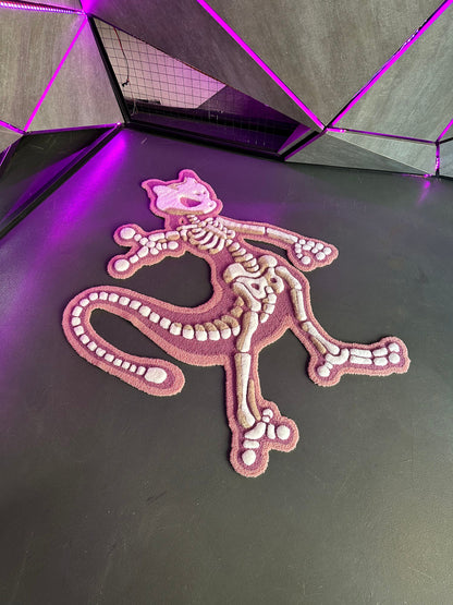 3D Skeleton Rug – Tufted Rug Inspired by Iconic Character – Anime Gamer Cartoon Gift – Handmade Pop Culture Carpet