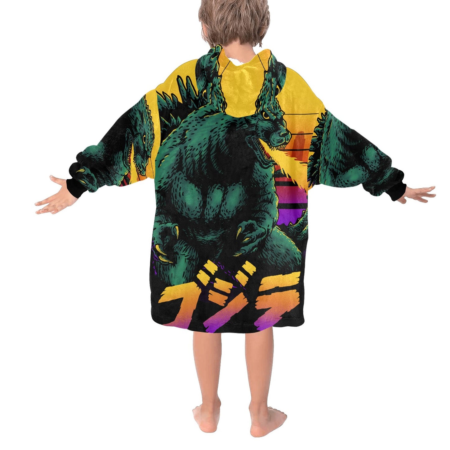 Kids hooded blanket hoodie Godzilla Kaiju Gojira