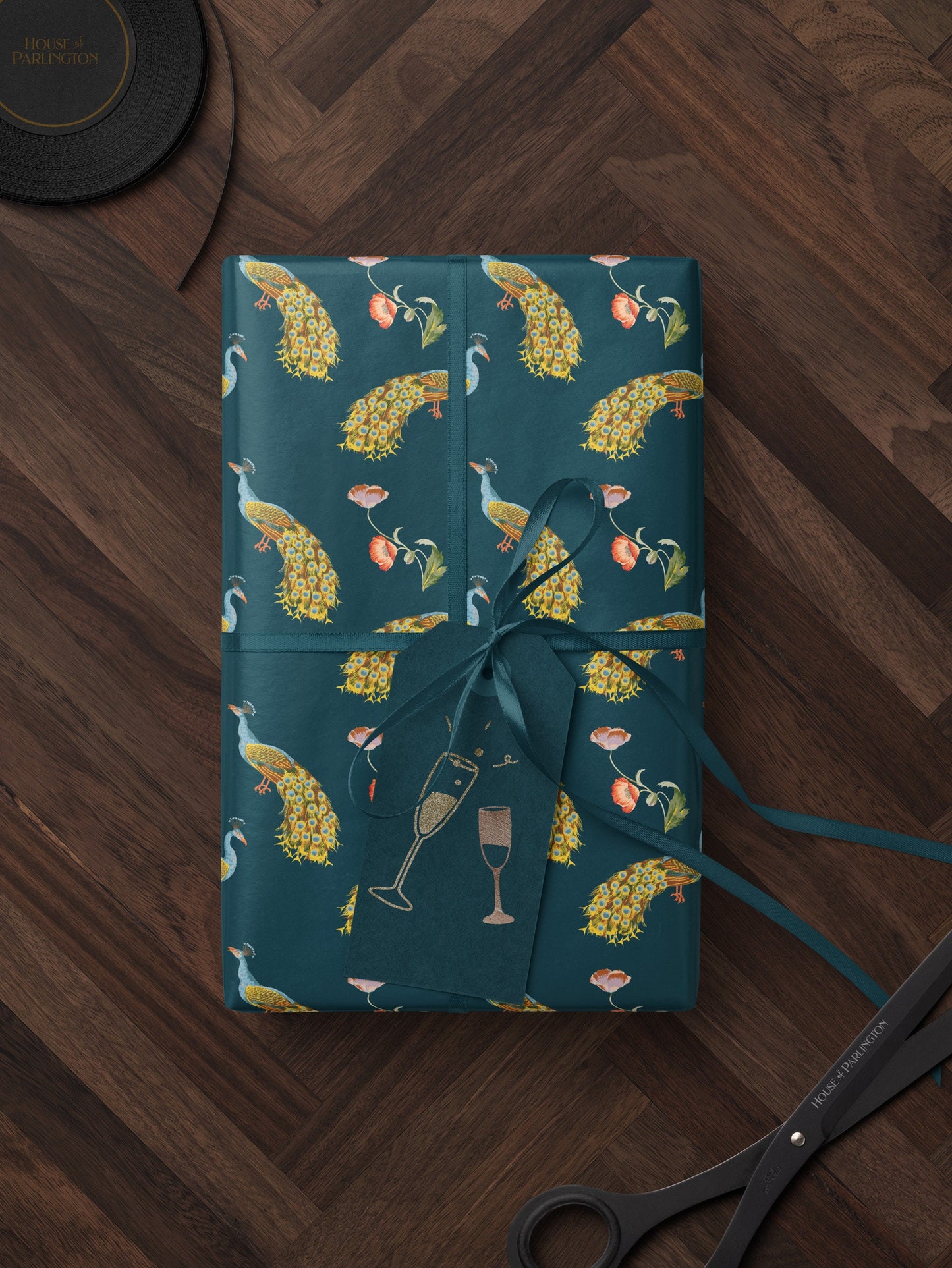 Peacock Gift Wrap Print Peacock Wrapping Paper Wedding Gift Wrap Roll Elegant Gift Wrap Romantic Gift for Her Peacock Feather Pattern