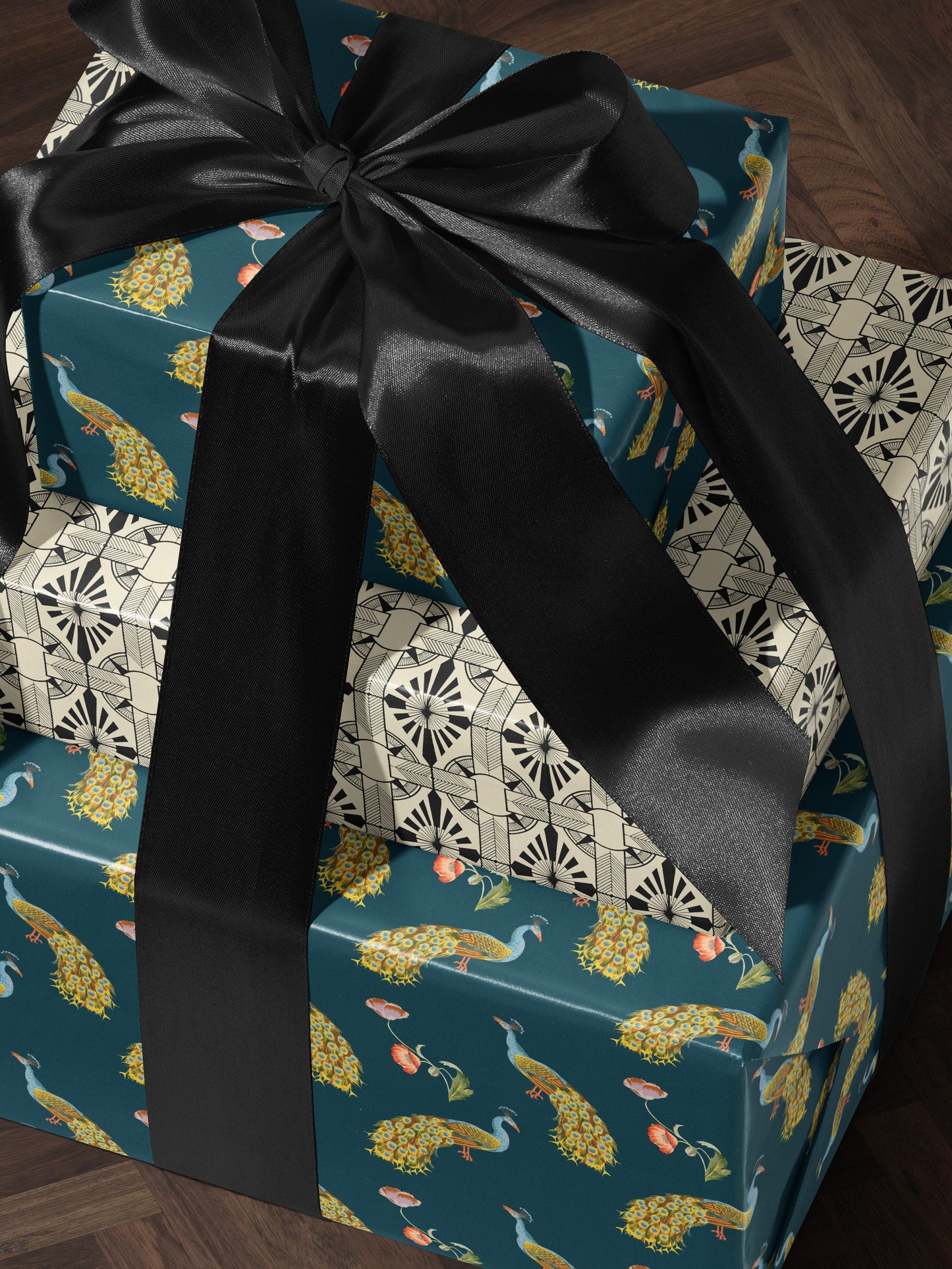 Peacock Gift Wrap Print Peacock Wrapping Paper Wedding Gift Wrap Roll Elegant Gift Wrap Romantic Gift for Her Peacock Feather Pattern