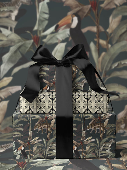 Jungle Wrapping Paper Animal Gift Wrap Safari Birthday Party Decoration Animal Birthday Party Summer Party Wrapping Paper Kid Gift Wrap Boy