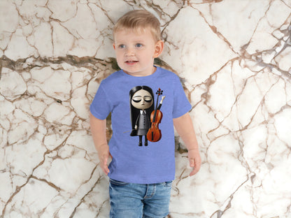 Toddler Wednesday Addams Playing Cello T-Shirt