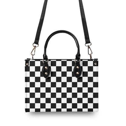Checkered Purse. Trendy Handbag, Waterproof PU Leather Handbag, Top Handle Vegan Leather, High-quality Crossbody Bag, Shoulder bag