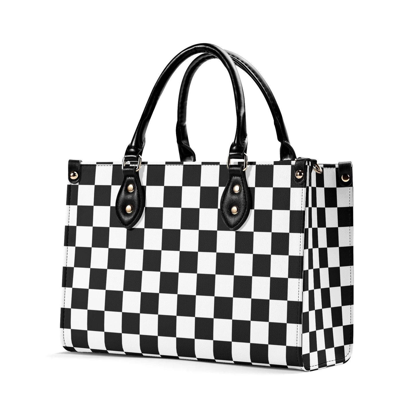 Checkered Purse. Trendy Handbag, Waterproof PU Leather Handbag, Top Handle Vegan Leather, High-quality Crossbody Bag, Shoulder bag