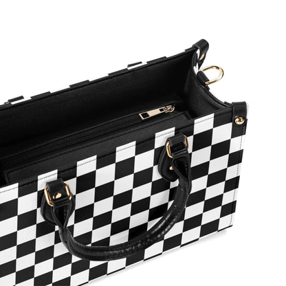 Checkered Purse. Trendy Handbag, Waterproof PU Leather Handbag, Top Handle Vegan Leather, High-quality Crossbody Bag, Shoulder bag