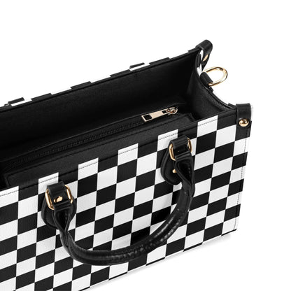 Checkered Purse. Trendy Handbag, Waterproof PU Leather Handbag, Top Handle Vegan Leather, High-quality Crossbody Bag, Shoulder bag