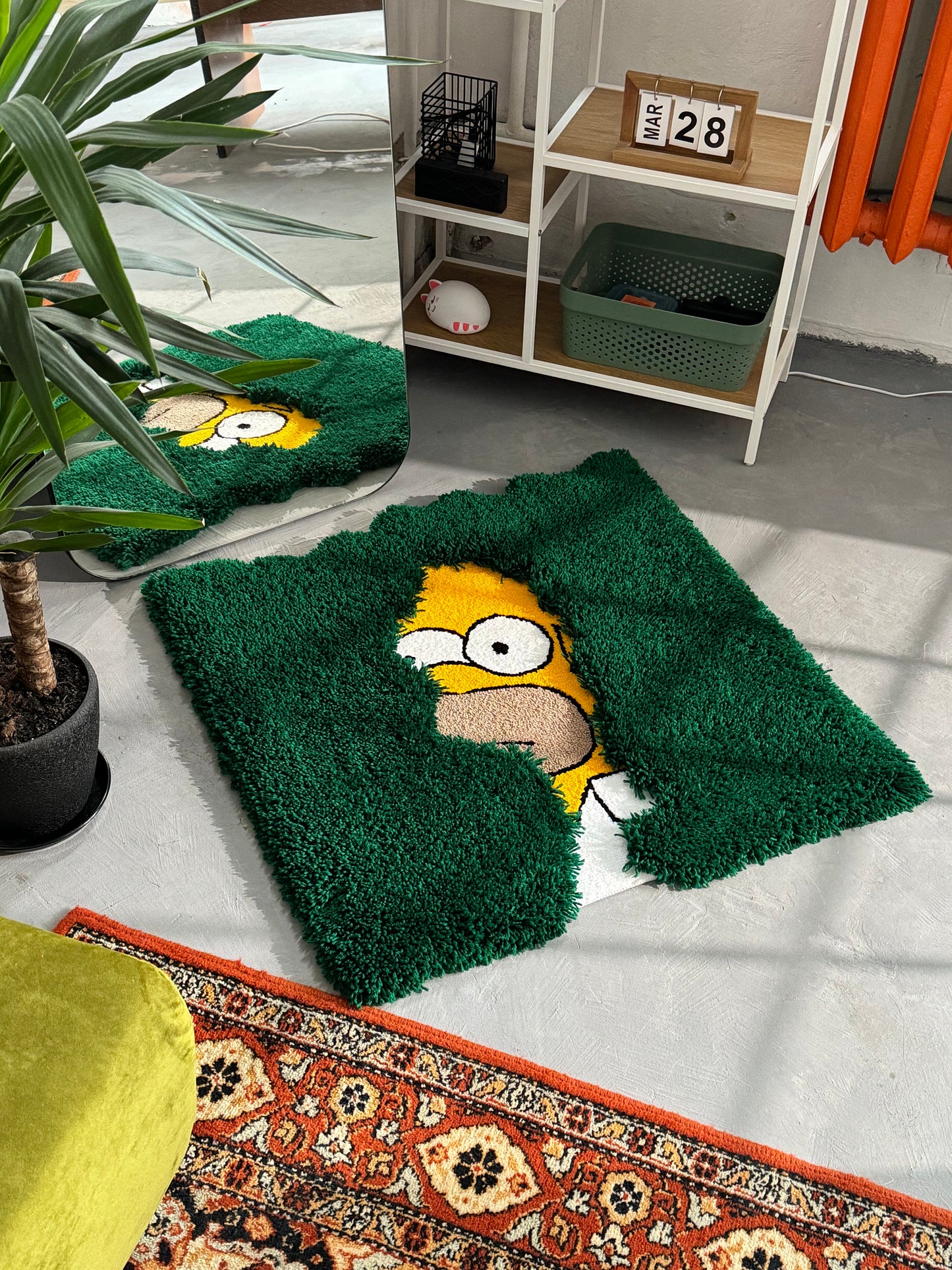 Fluffy Tufted Cartoon Rug, A Fun and Soft Touch for your Living Room or Bedroom, Gift idea, Christmas Gift, Cartoon character rug