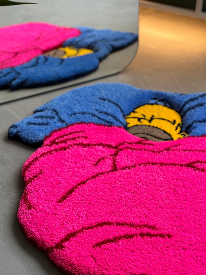 Tufted 3D Cartoon Rug, Fluffy Custom Rug, Living Room Decor Rug, Wall Decor rug, Gift for Father's Day, Best friend gift, Christmas gift