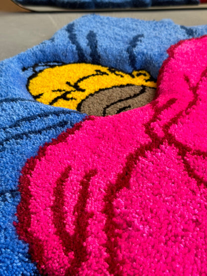 Tufted 3D Cartoon Rug, Fluffy Custom Rug, Living Room Decor Rug, Wall Decor rug, Gift for Father's Day, Best friend gift, Christmas gift