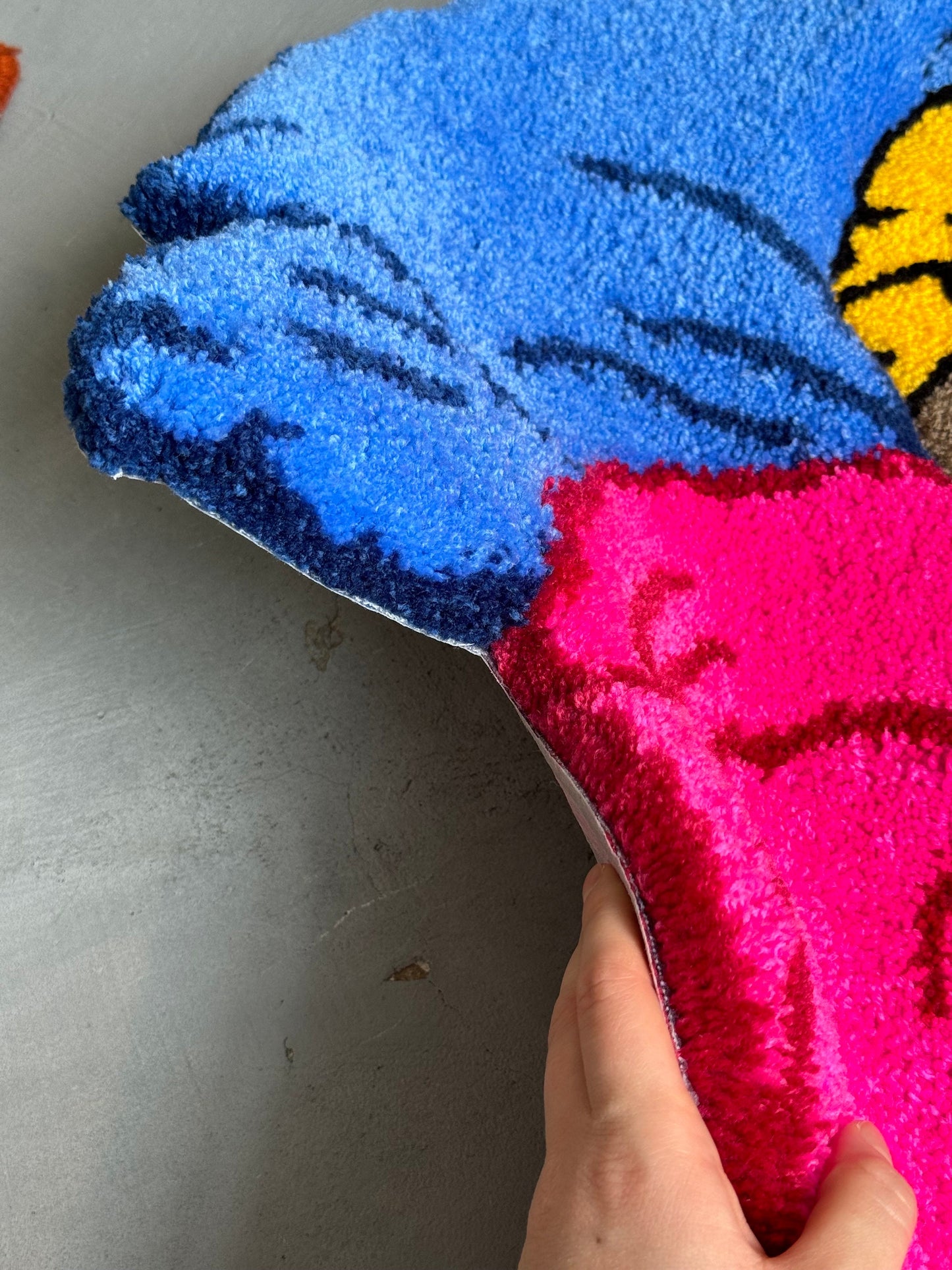 Tufted 3D Cartoon Rug, Fluffy Custom Rug, Living Room Decor Rug, Wall Decor rug, Gift for Father's Day, Best friend gift, Christmas gift