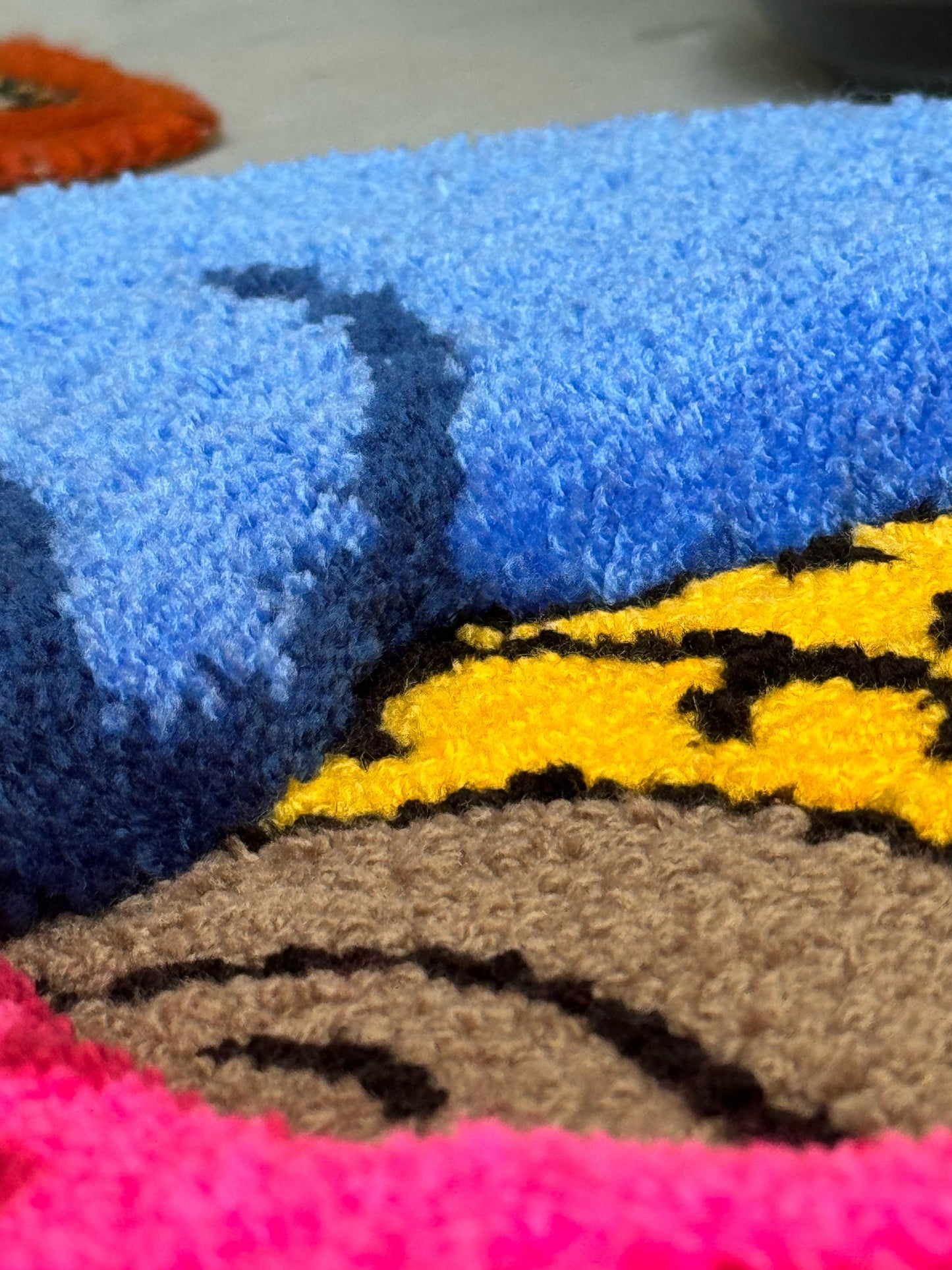 Tufted 3D Cartoon Rug, Fluffy Custom Rug, Living Room Decor Rug, Wall Decor rug, Gift for Father's Day, Best friend gift, Christmas gift