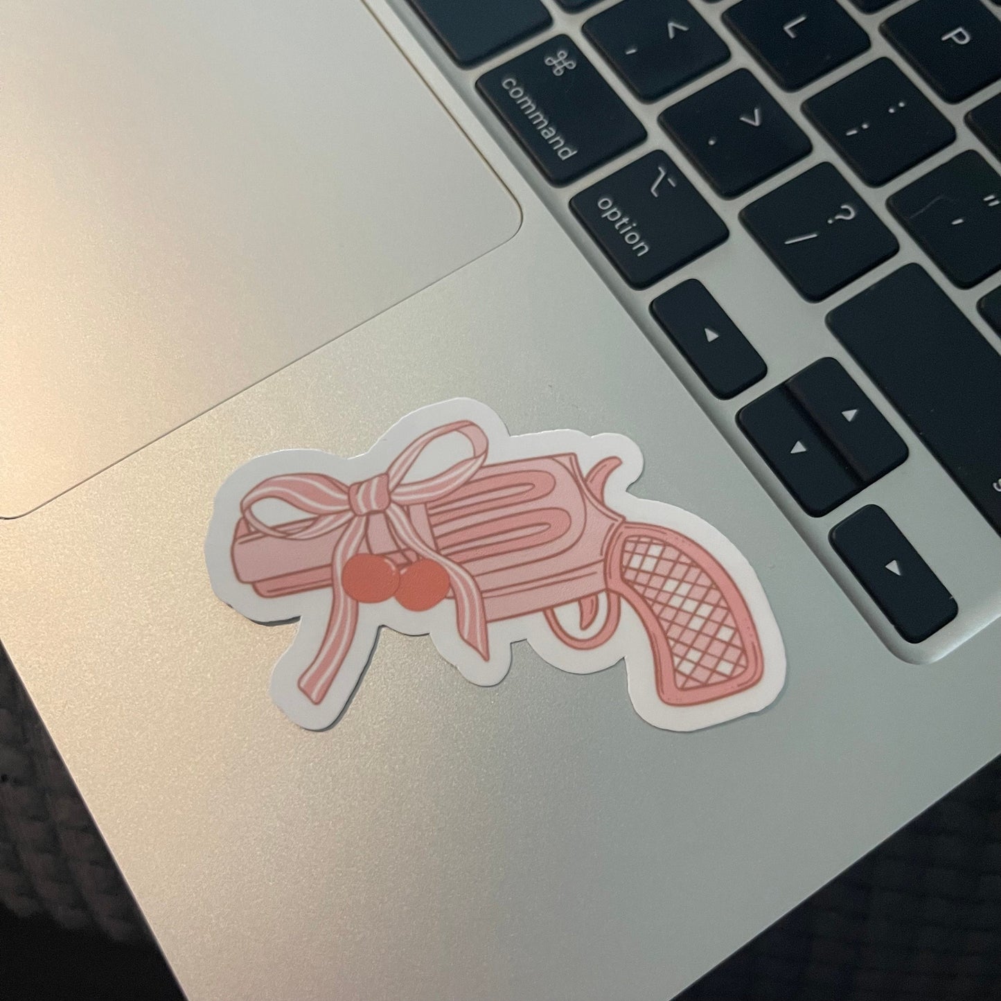 Coquette pink bow weapon Cowboy Era sticker, book stickers, kindle, laptop, spicy romance, bookish sticker, western, decal, bows