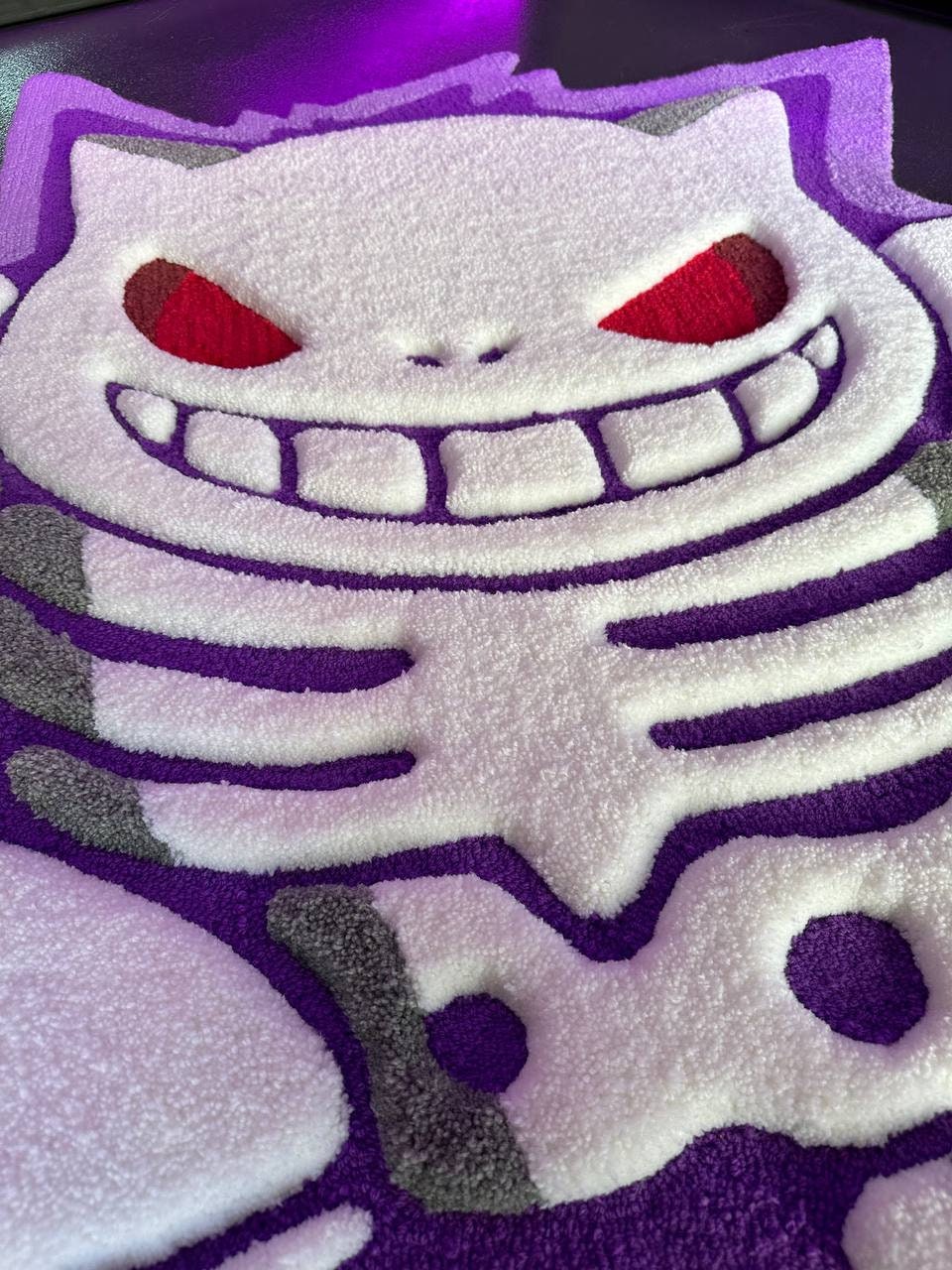 Skeleton tufted rug,3d skull rug, handmade tufted custom rug, living room decor rug, bedroom carpet, area carpet