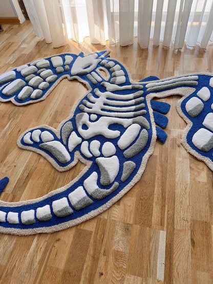 Skeleton tufted rug,3d skull rug, handmade tufted custom rug, living room decor rug, bedroom carpet, area carpet