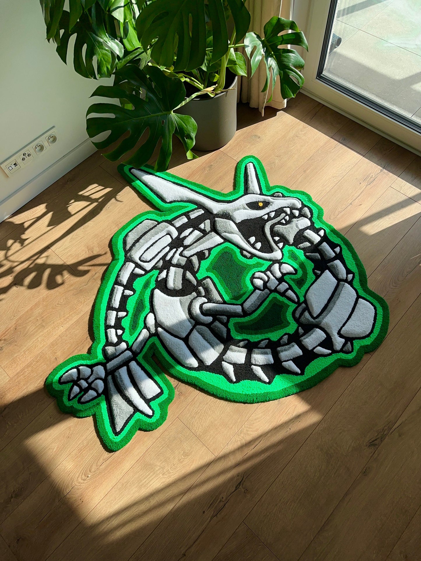 Skeleton tufted rug,3d skull rug, handmade tufted custom rug, living room decor rug, bedroom carpet, area carpet