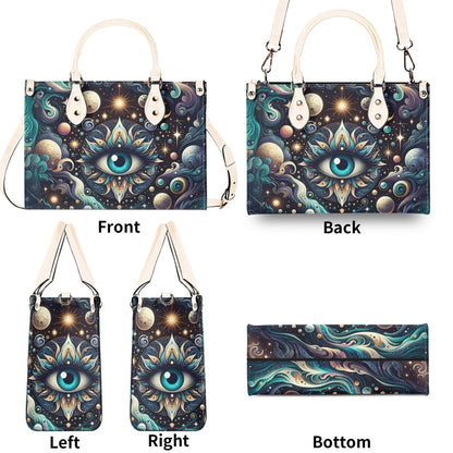 Third Eye Mystical Handbag. Trendy Handbag, Waterproof PU Leather Handbag, Top Handle Vegan Leather, Crossbody, Shoulder bag