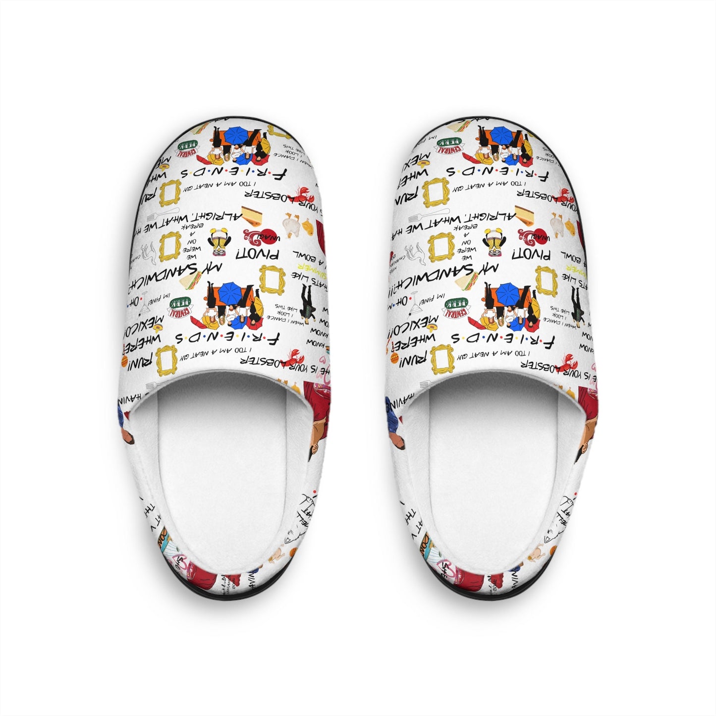 Friends TV Show Women's Slippers, Friends TV Series, Friends TV Gift For Her, Friends Series Gift