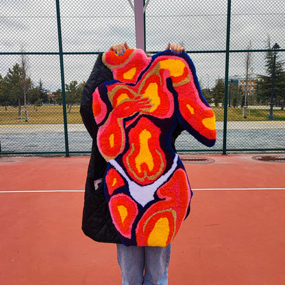 Women Body Rug,Female Rug,Modern Rug,Tufted Rug,Cool Rugs,Unique Rugs,Handmade Rug,Custom Rug,Handmade Gift,Area Rug,Home Decor,Colorful Rug