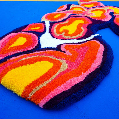 Women Body Rug,Female Rug,Modern Rug,Tufted Rug,Cool Rugs,Unique Rugs,Handmade Rug,Custom Rug,Handmade Gift,Area Rug,Home Decor,Colorful Rug