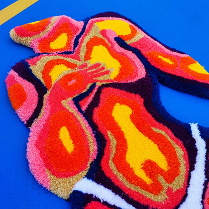 Women Body Rug,Female Rug,Modern Rug,Tufted Rug,Cool Rugs,Unique Rugs,Handmade Rug,Custom Rug,Handmade Gift,Area Rug,Home Decor,Colorful Rug