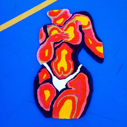 Women Body Rug,Female Rug,Modern Rug,Tufted Rug,Cool Rugs,Unique Rugs,Handmade Rug,Custom Rug,Handmade Gift,Area Rug,Home Decor,Colorful Rug