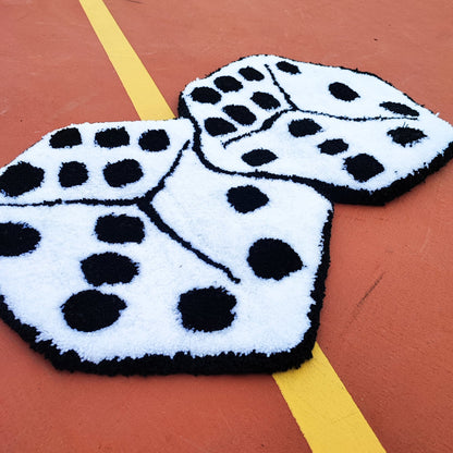 Dice Rug,Tufted Rug,Cool Rugs,Game Rug,Handmade Rug,Popular Rug,Play Rug,Custom Rug,Play Room Decor,Handmade Gift,Unique Rugs,Area Rug